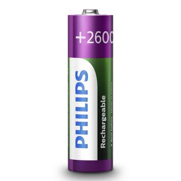 Philips R6B2A260/10 - 2 ks Nabíjacia batéria AA MULTILIFE NiMH/1,2V/2600 mAh