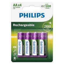 Philips R6B4A210/10 - 4 ks Nabíjacia batéria AA MULTILIFE NiMH/1,2V/2100 mAh