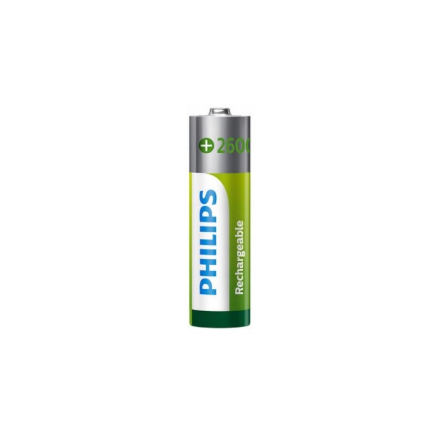 Philips R6B4B260/10 - 4 ks Nabíjacie batérie AA MULTILIFE NiMH/1,2V/2600 mAh