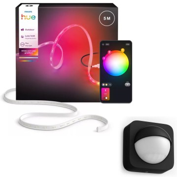 Philips - RGBW stmievateľný vonkajší LED pás Hue FLUX 5m LED/30W/230V 2200-6500K IP67 + pohybový senzor
