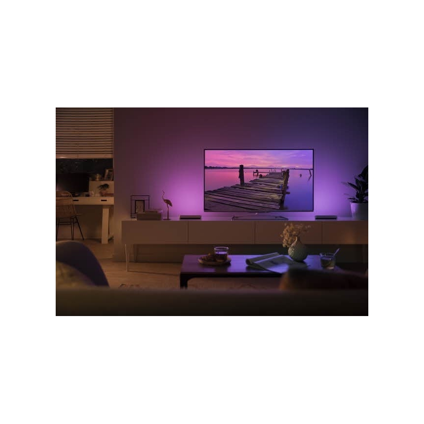 Philips 78202/1E/P7  - SADA 2x LED RGB Stmievateľná stolná lampa HUE WHITE AND COLOR AMBIANCE LED/6W/230V biela