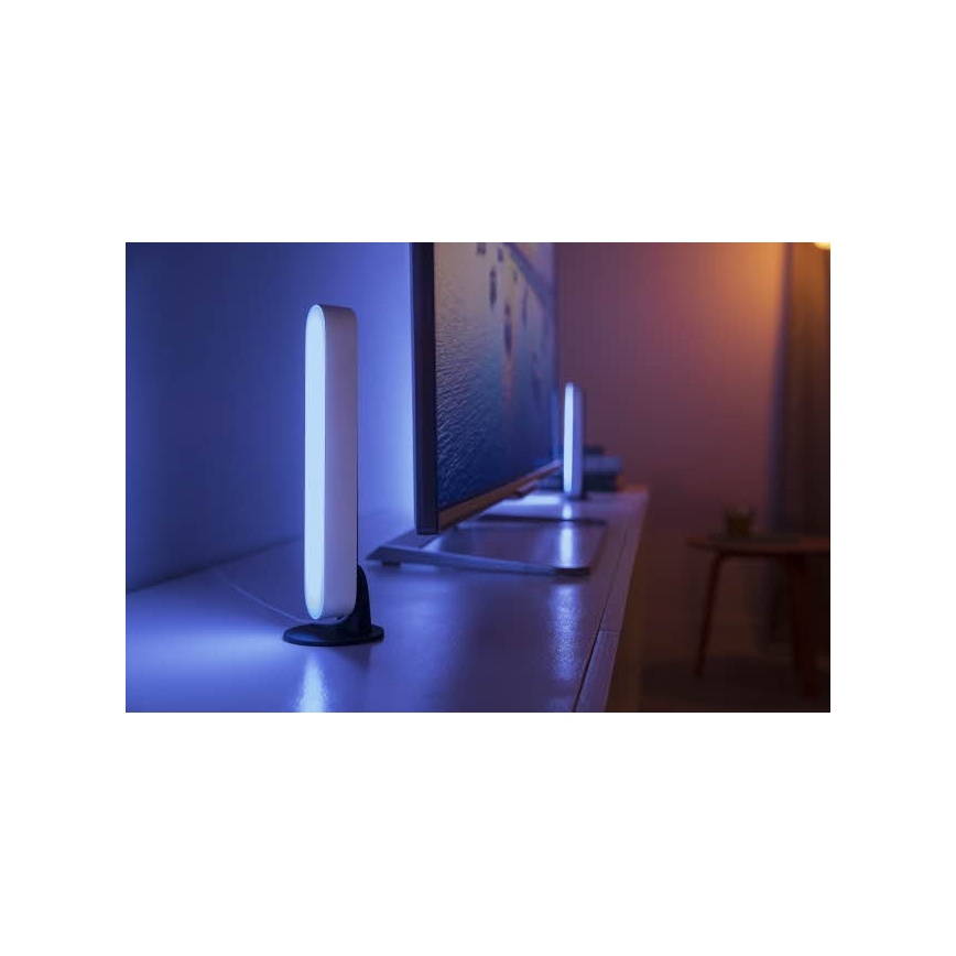 Philips 78202/1E/P7  - SADA 2x LED RGB Stmievateľná stolná lampa HUE WHITE AND COLOR AMBIANCE LED/6W/230V biela