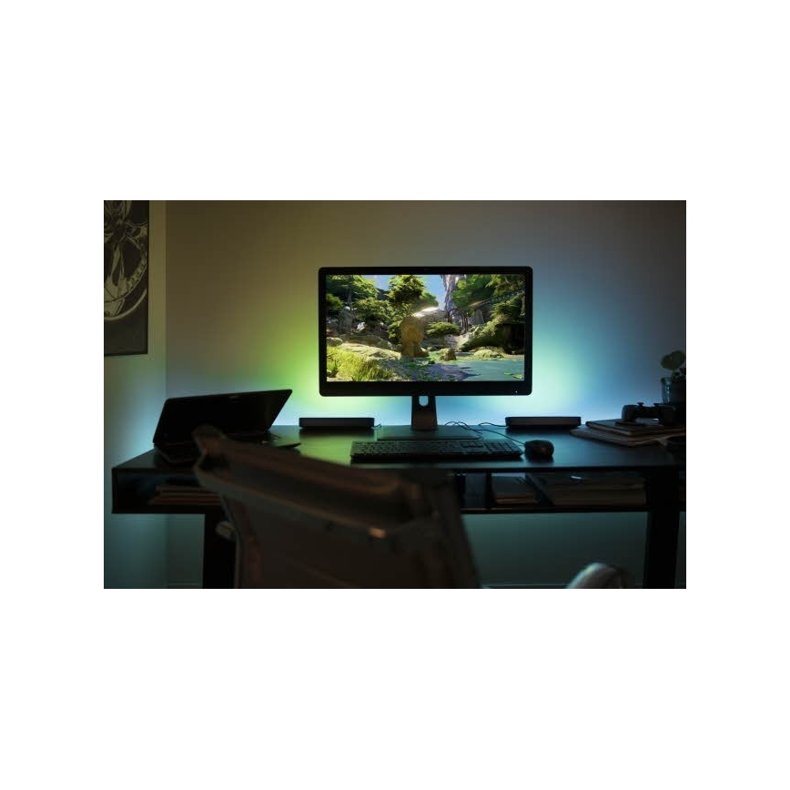 Philips 78202/30/E7 - SADA 2x LED RGB Stmievateľná stolná lampa HUE WHITE AND COLOR AMBIANCE LED/6W/230V