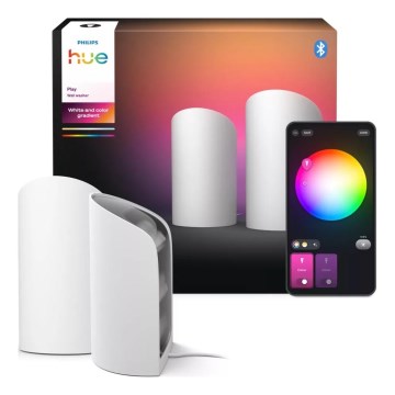 Philips - SADA 2x LED RGBW stmievateľné projekčné svietidlo Hue PLAY Wall Washer LED/20W/230V 2000–6500K biela