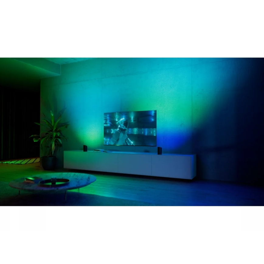 Philips - sada 2x LED RGBW stmievateľných projekčných svietidiel Hue PLAY Wall Washer LED/20W/230V 2000–6500K čierne