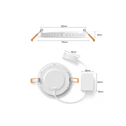 Philips - SADA 2x LED RGBW stmievateľné kúpeľňové zapustené svietidlo Hue SLIM LED/12W/230V 2000-6500K biela IP44