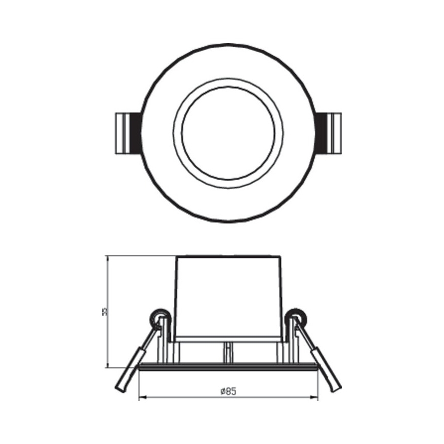 Philips - sada 3 ks stmievateľných LED kúpeľňových svietidiel DIVE LED/5,5W/230V IP65