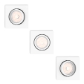 Philips - sada 3 ks zápustných svietidiel, každé 1× GU10/5,5W/230V