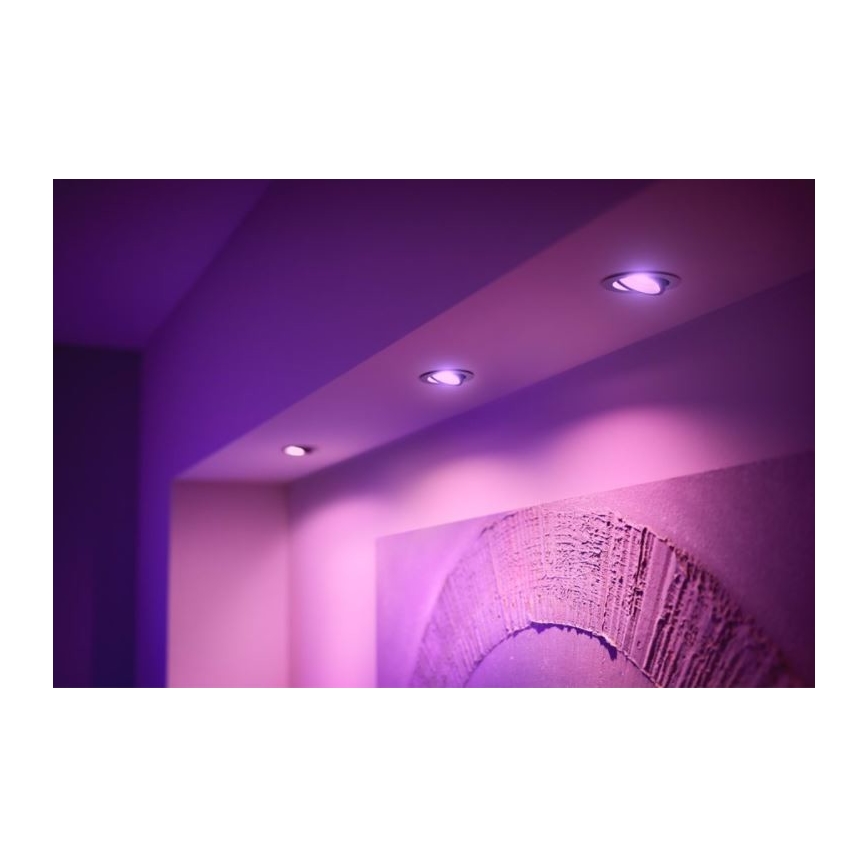 Philips - SADA 3x LED RGB Stmievateľné podhľadové svietidlo Hue CENTURA 1xGU10/5,7W/230V