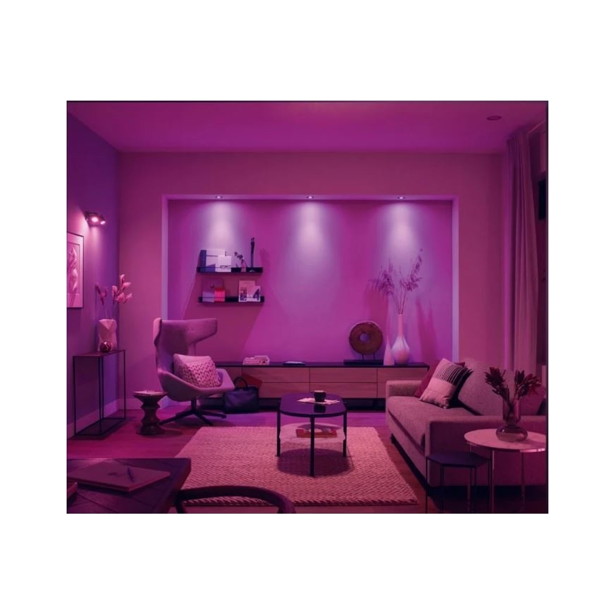 Philips - SADA 3x LED RGB Stmievateľné podhľadové svietidlo Hue CENTURA 1xGU10/5,7W/230V