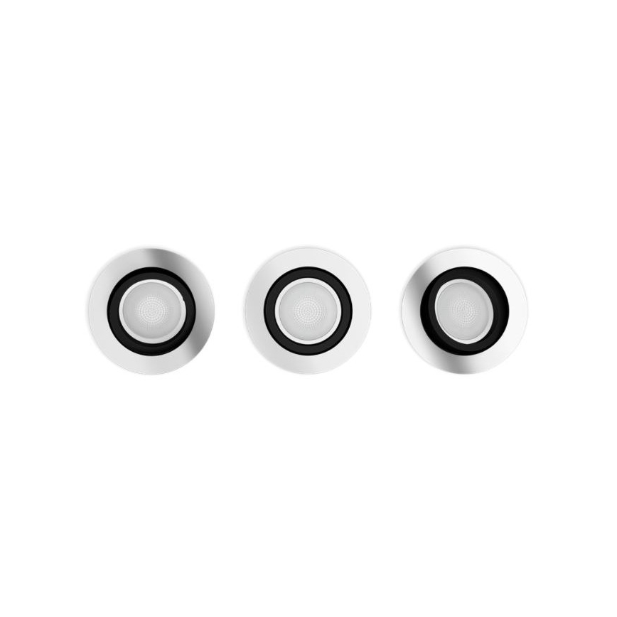 Philips - SADA 3x LED RGB Stmievateľné podhľadové svietidlo Hue CENTURA 1xGU10/5,7W/230V