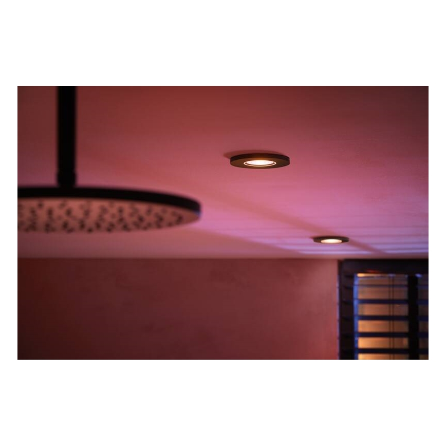 Philips -SADA 3x LED RGBW Stmievateľné kúpeľňové podhľadové svietidlo Hue XAMENTO 1xGU10/5,7W/230V 2200-6500K IP44