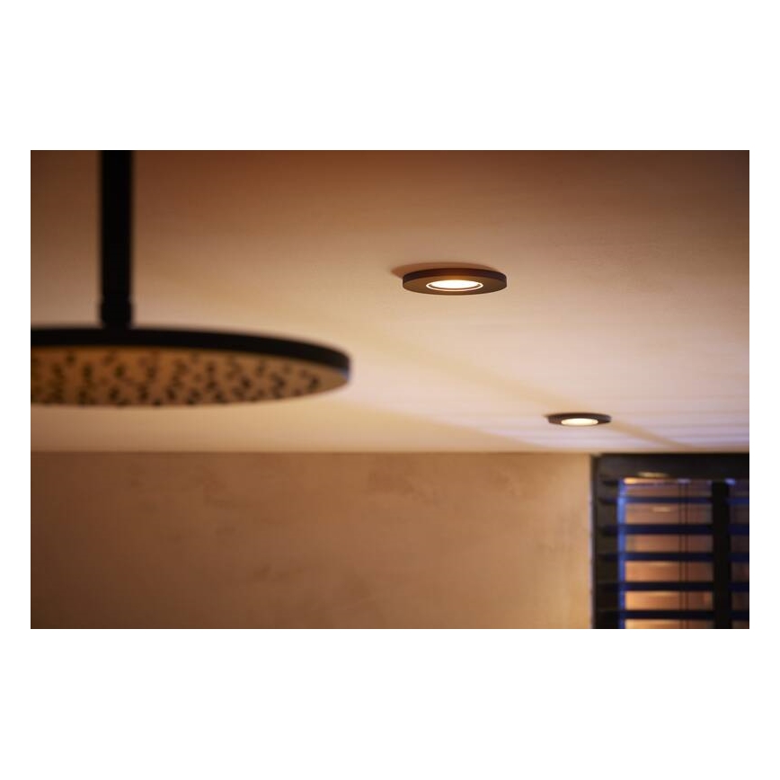 Philips -SADA 3x LED RGBW Stmievateľné kúpeľňové podhľadové svietidlo Hue XAMENTO 1xGU10/5,7W/230V 2200-6500K IP44