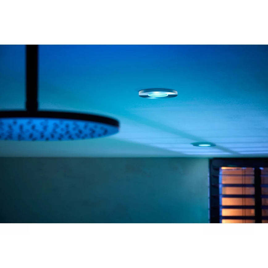Philips - SADA 3x LED RGBW Stmievateľné kúpeľňové podhľadové svietidlo Hue XAMENTO 1xGU10/4,2W/230V IP44 2000-6500K