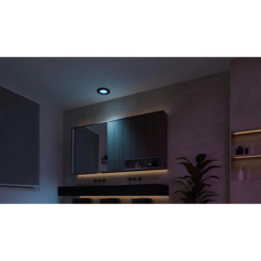Philips - SADA 3x LED RGBW Stmievateľné kúpeľňové podhľadové svietidlo Hue SLIM LED/8,3W/230V IP44 2000-6500K