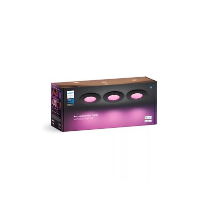 Philips - SADA 3x LED RGBW Stmievateľné kúpeľňové podhľadové svietidlo Hue SLIM LED/8,3W/230V IP44 2000-6500K
