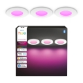Philips - SADA 3x LED RGBW Stmievateľné kúpeľňové zapustené stropné svietidlo Hue SLIM LED/8,3W/230V 1000-20000K biela P44