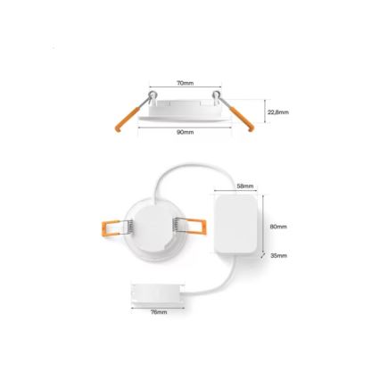 Philips - SADA 3x LED RGBW Stmievateľné kúpeľňové zapustené stropné svietidlo Hue SLIM LED/8,3W/230V 1000-20000K biela P44