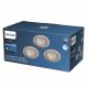 Philips - SADA 3x LED Stmievateľné podhľadové svietidlo LED/5,5W/230V 2700K