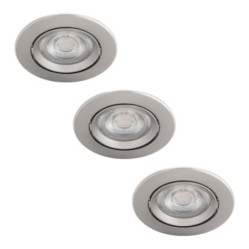 Philips - SADA 3x LED Stmievateľné podhľadové svietidlo LED/5W/230V 2700K