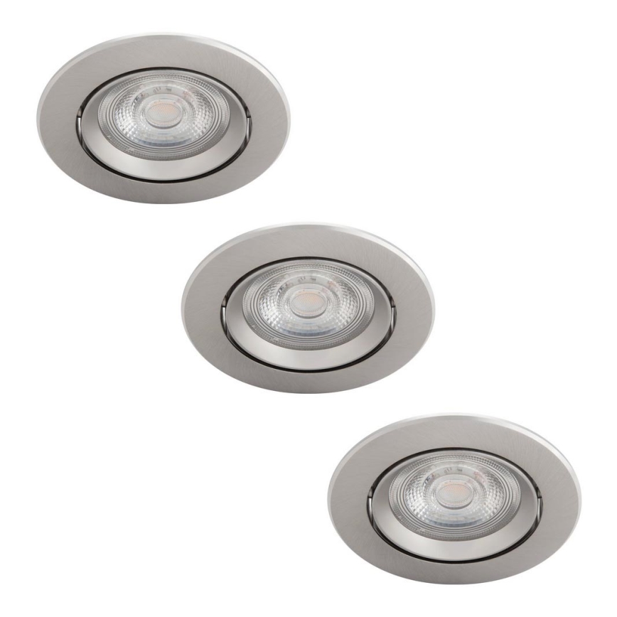 Philips - SADA 3x LED Stmievateľné podhľadové svietidlo LED/5W/230V 2700K