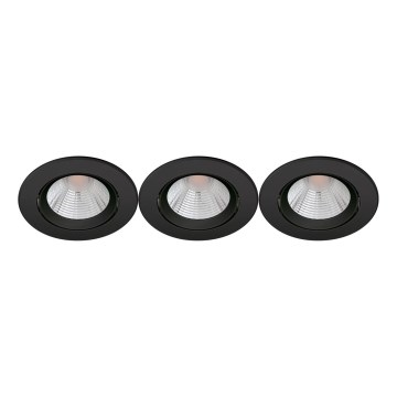 Philips - SADA 3x LED Stmievateľné podhľadové svietidlo SPARKLE LED/5,5W/230V 2700K čierna
