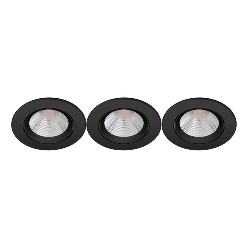Philips - SADA 3x LED Stmievateľné podhľadové svietidlo SPARKLE LED/5,5W/230V 2700K čierna
