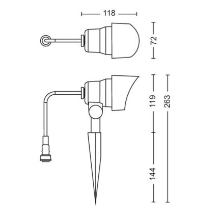 Philips -SADA 3x LED Vonkajšie bodové svietidlo LED/6W/230V 2700K IP44