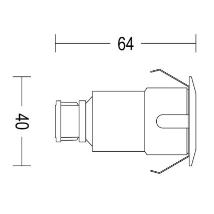 Philips - SADA 3x LED Vonkajšie zápustné svietidlo SPORE LED/1W/24/230V IP67