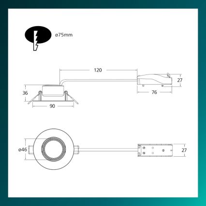 Philips - SADA 3 ks stmievateľných podhľadových LED svietidiel CILANTRO LED/5W/230V 4000K biela