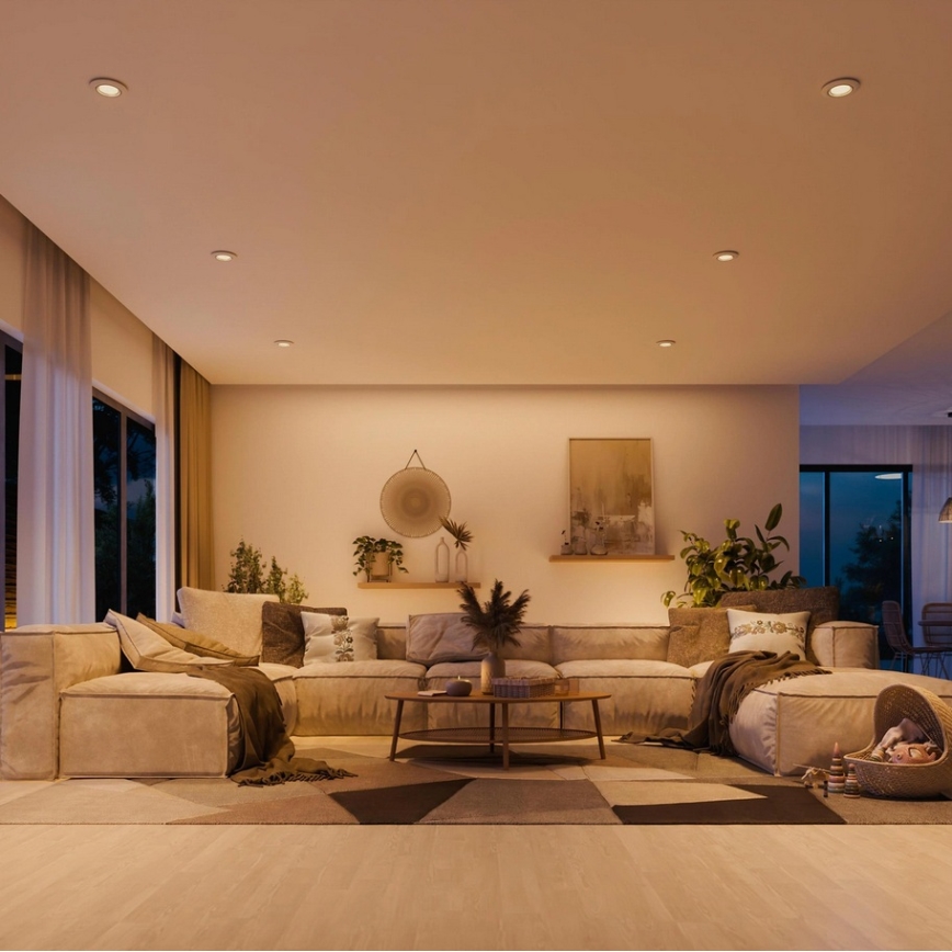 Philips - SADA 3x zapustené svietidlo PERIDOT 1xGU10/7W/230V biela