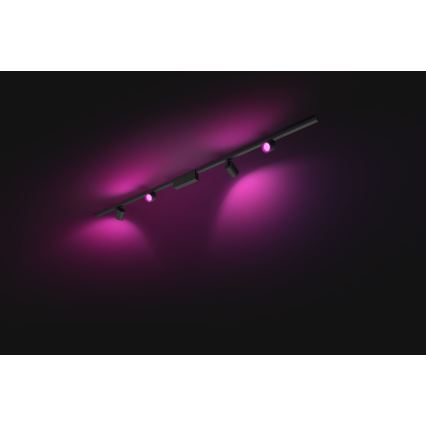 Philips  - SADA 4xLED RGB Stmievateľné bodové svietidlo do lištového systému Hue PERIFO LED/20,8W/230V 2000-6500K