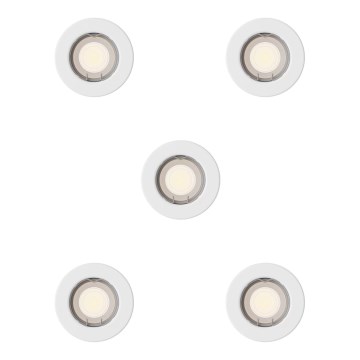 Philips - Sada 5 ks podhľadových svietidiel PERIDOT 1xGU10/7W/230V biela