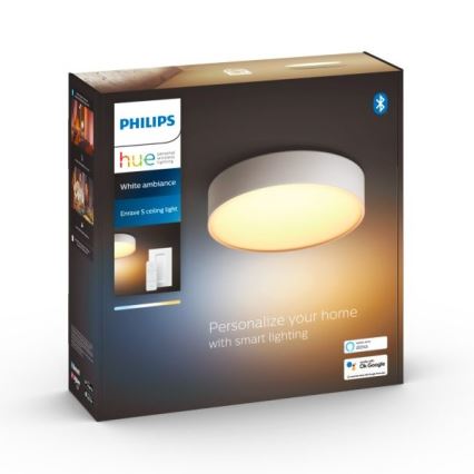 Philips - stmievateľné LED stropné svietidlo Hue LED/9,6W/230V 2200–6500K priemer 261 mm biela + diaľkové ovládanie