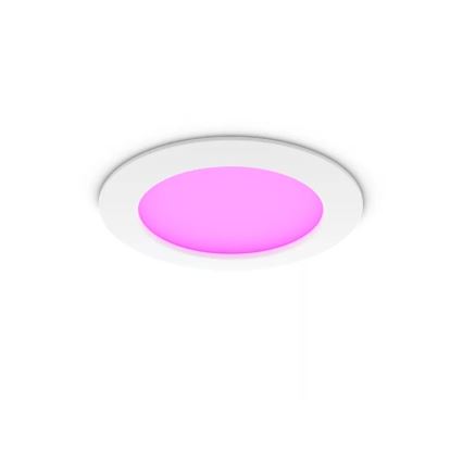 Philips - LED RGBW stmievateľné kúpeľňové podhľadové svietidlo Hue SLIM LED/12W/230V 1000-20000K biela IP44