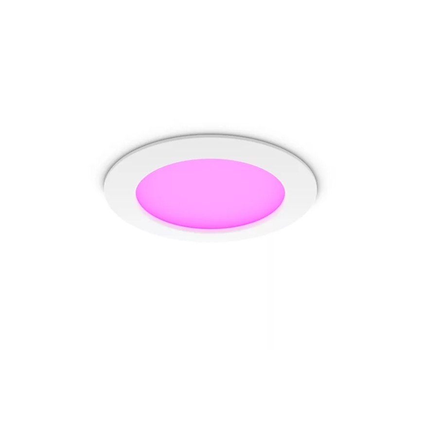 Philips - LED RGBW stmievateľné kúpeľňové podhľadové svietidlo Hue SLIM LED/12W/230V 1000-20000K biela IP44