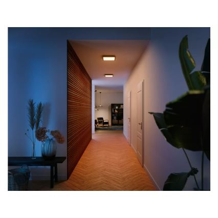 Philips - LED stmievateľné stropné svietidlo Hue AURELLE LED/19W/230V 2200-6500K 30x30 cm čierne