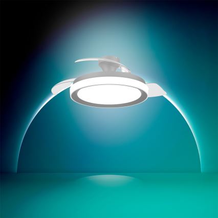 Philips - Stmievateľné LED stropné svietidlo s ventilátorom BLISS LED/35W/230V, čierne + diaľkové ovládanie