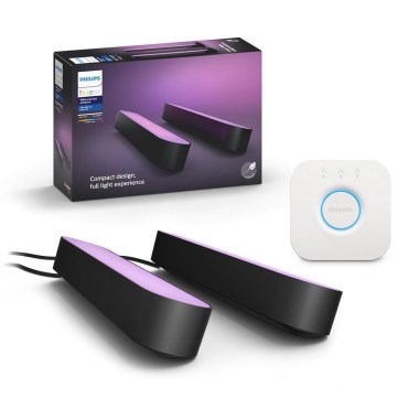 Philips - Súprava 2 ks stmievateľných stolových lámp LED RGB Hue PLAY WACA LED/6W/230V 2000-6500K + Hue bridge