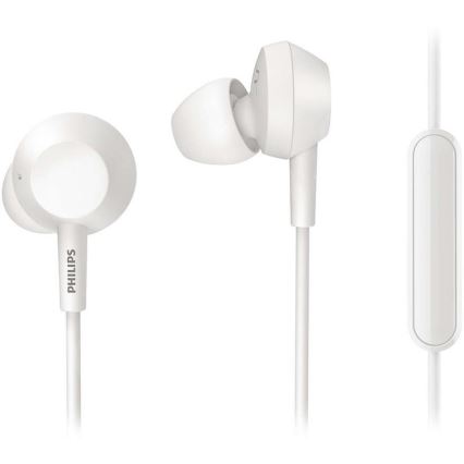 Philips TAE4105WT/00 - Slúchadlá s mikrofónom JACK 3,5 mm biela