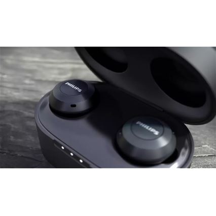 Philips TAT8505BK/00 - Bezdrôtové slúchadlá IPX4 2x 55 mAh + 560 mAh čierna
