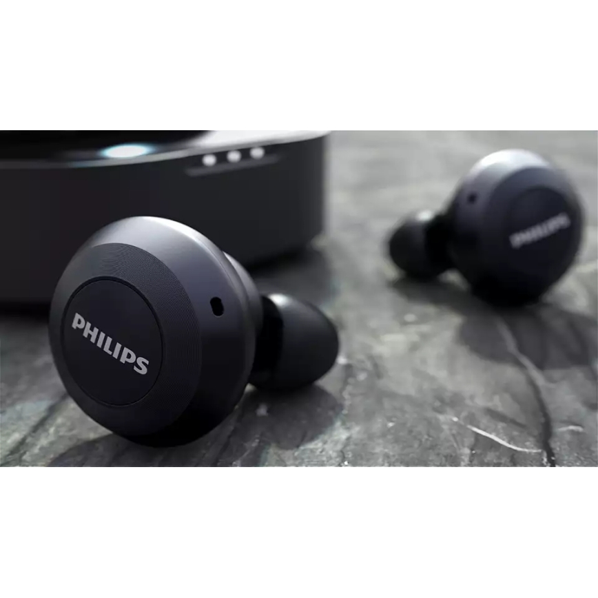 Philips TAT8505BK/00 - Bezdrôtové slúchadlá IPX4 2x 55 mAh + 560 mAh čierna