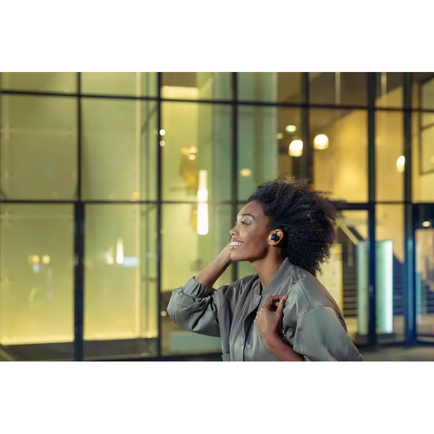 Philips TAT8505BK/00 - Bezdrôtové slúchadlá IPX4 2x 55 mAh + 560 mAh čierna