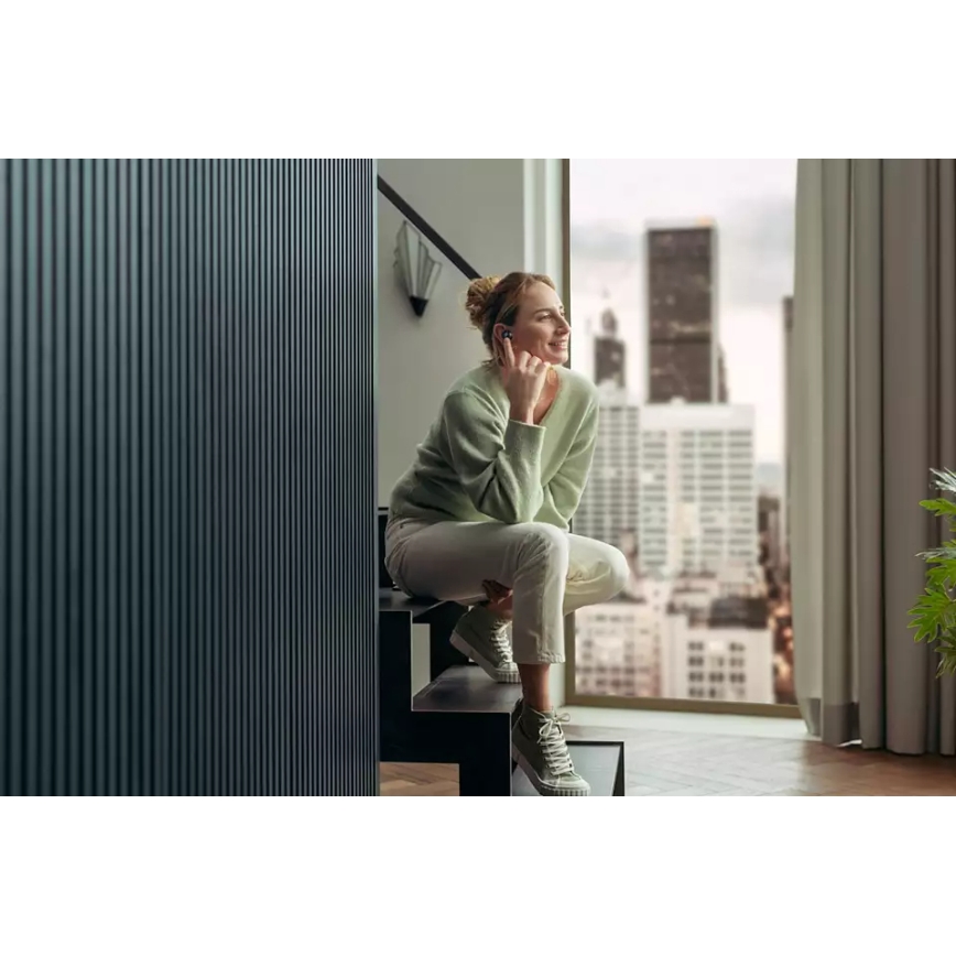 Philips TAT8505BK/00 - Bezdrôtové slúchadlá IPX4 2x 55 mAh + 560 mAh čierna