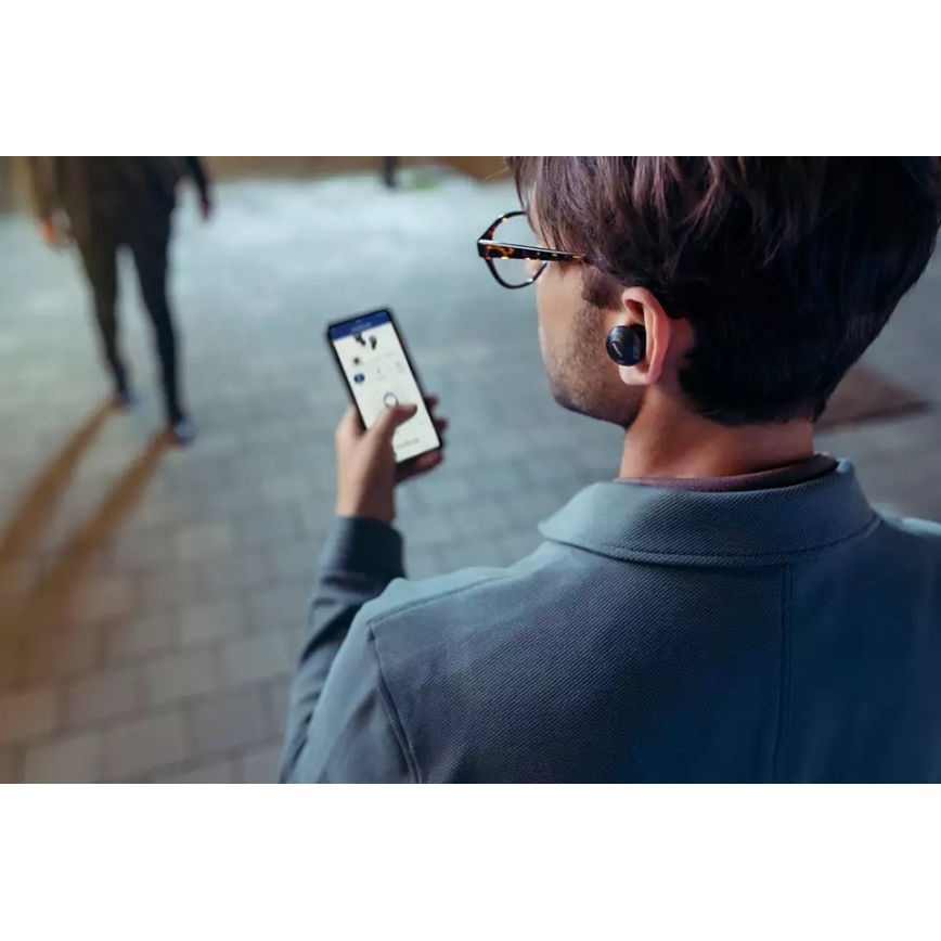 Philips TAT8505BK/00 - Bezdrôtové slúchadlá IPX4 2x 55 mAh + 560 mAh čierna