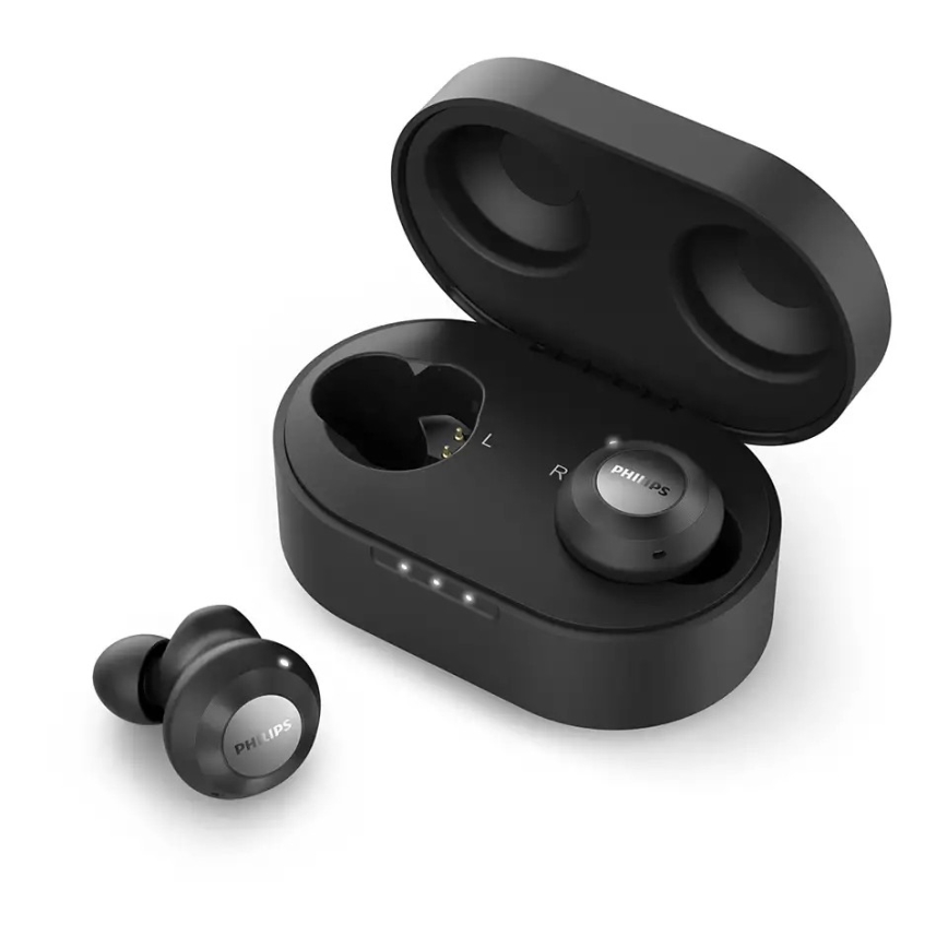 Philips TAT8505BK/00 - Bezdrôtové slúchadlá IPX4 2x 55 mAh + 560 mAh čierna