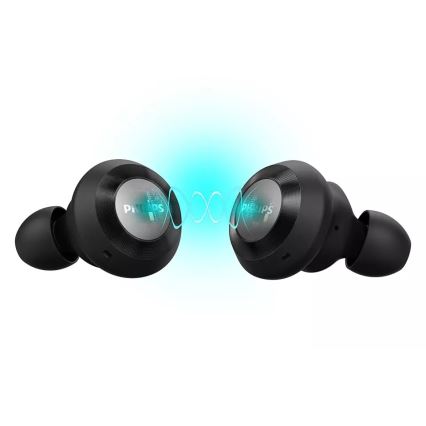 Philips TAT8505BK/00 - Bezdrôtové slúchadlá IPX4 2x 55 mAh + 560 mAh čierna