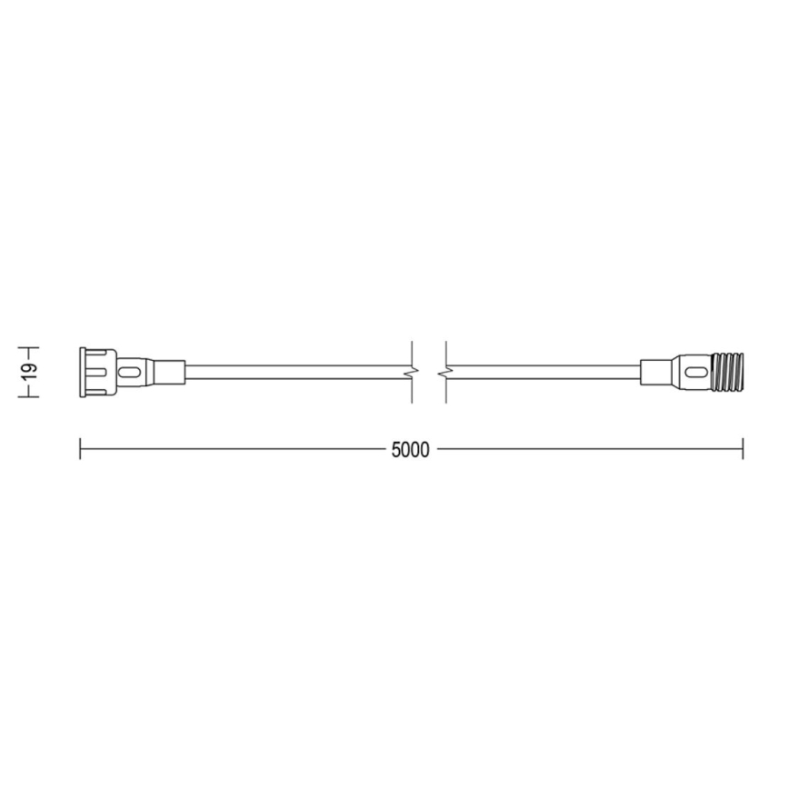 Philips - Vonkajší predlžovací kábel 5m IP67