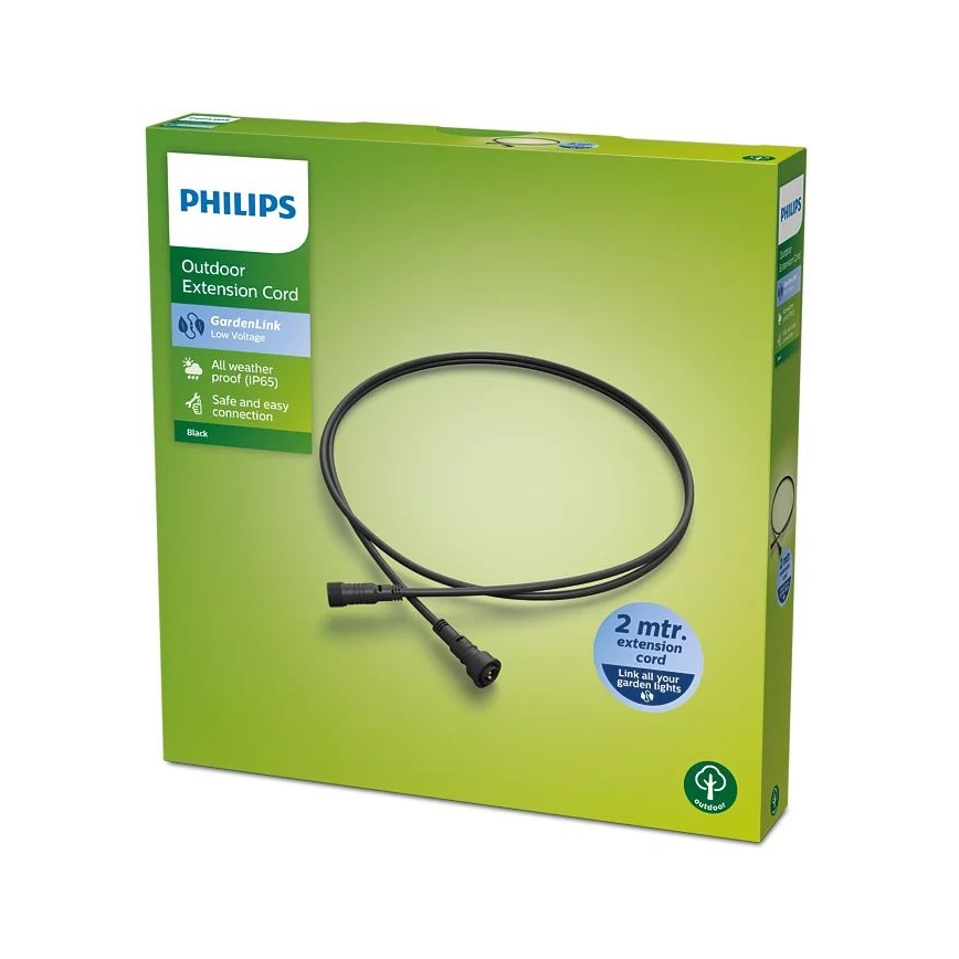Philips - Vonkajší predlžovací kábel  kabel 2m IP65