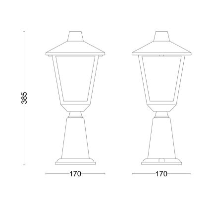 Philips - Vonkajšia lampa KINNO 1xE27/25W/230V IP44